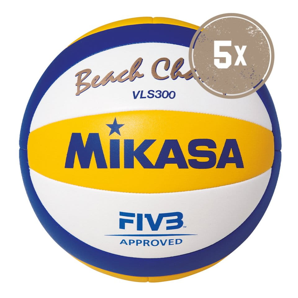 Set 5 volejbalových míčů Mikasa Beach Champ VLS 300 DVV