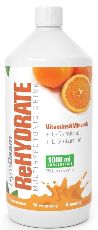Iontový nápoj GymBeam ReHydrate 1000 ml Pomeranč