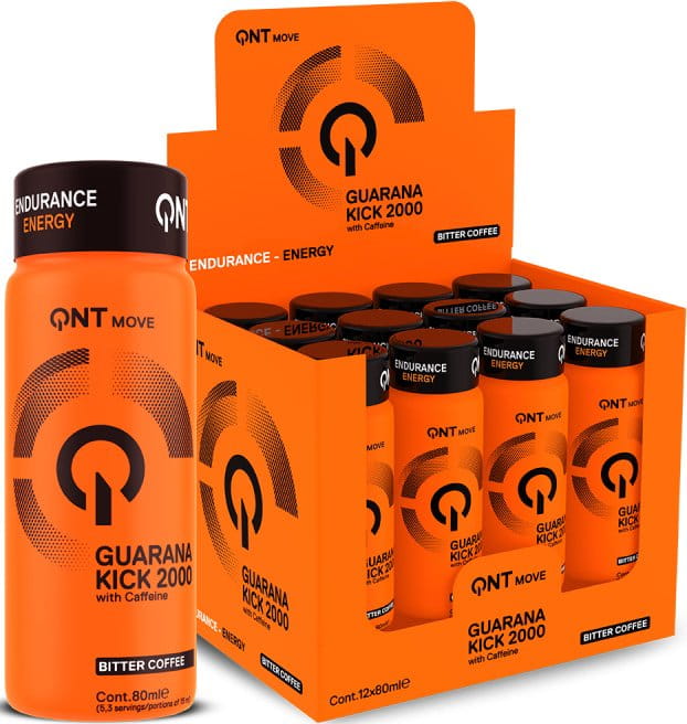 Předtréninkový stimulant QNT Guarana Kick shot 2000 mg (Guarana + Caffeine)