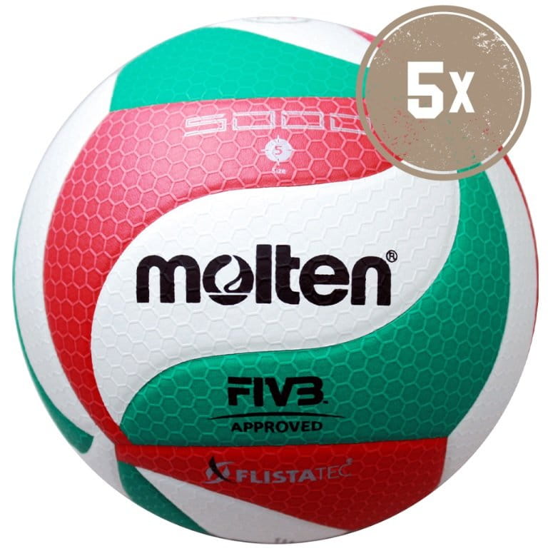 Set 5 volejbalových míčů Molten V5M5000